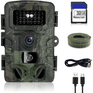 Equivera Wildcamera - Wildcamera met Nachtzicht - Wildcamera's - Wildcamera met Nachtzicht en Wifi - Wildlife Camera's - Wild Camera - Buitencamera met Nachtzicht - Wildcamera voor Buiten - Wildcamera met Sensor