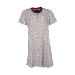 Tenderness Dames Nachthemd - Slaapkleed - Katoen - Blauw - Maat M