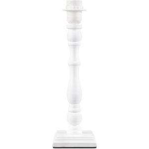 Home Sweet Home - Moderne tafellamp voet Woodi voor lampenkap - Wit - 12/12/38cm - gemaakt van Hout - geschikt voor E27 LED lichtbron - voor lampenkap met doorsnede max.35cm