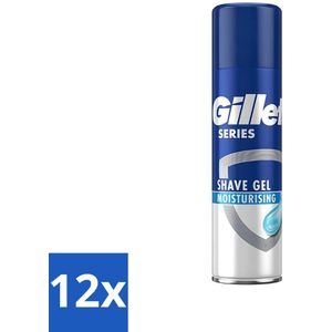 Gillette Series - Scheergel - Moisturising - 200 ml - Voordeelverpakking - 12 stuks