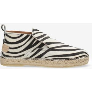 Shabbies Amsterdam Espadrille Elche Lofa Zebra Zwart/Wit - Maat 36