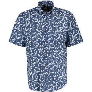 Lerros Overhemd Shirt Met Korte Mouwen En Allover Print 2442412 448 Mannen Maat - L
