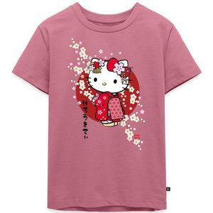 Hello Kitty In Een Rode Kimono En Kersenbloesems Premium T Shirt Kinderen