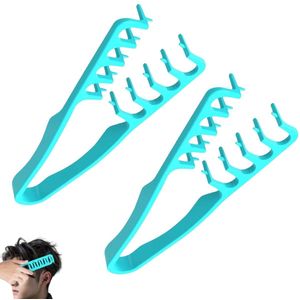 2 stuks - Textured Comb - Volumizing Styling Comb - Volumegevende Haarkam met Brede Tanden - Creëert Volumizing Roots - Draagbare Reisstylingkam - Geschikt voor Pony Styling Tools voor Mannen en Vrouwen (Groen)