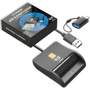 eID Kaartlezer - USB C en USB A - Identiteitskaartlezer voor Online Identificatie in België