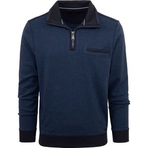 Casa Moda - Halfzip Trui Blauw - Heren - Maat L - Regular-fit