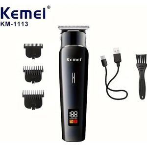Kemei Tondeuse - KM 1113 - Draadloze Tondeuse - Professionele tondeuse - Haren Millimeteren - Contouren - Haren Scheren - Kapper Tondeuse - Kapper Kwaliteit - Baard Trimmer - Haar Trimmer - Beard and Hair Trimmer