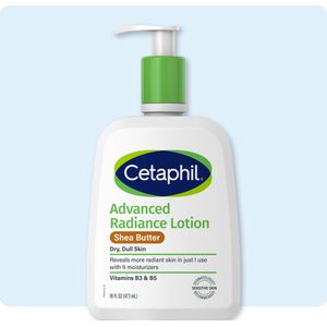 Cetaphil Advanced Radiance Face and Body Lotion - Droge tot Gevoelige huid - Shea Butter - Parfum-vrij - 473ml