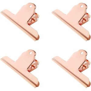 4-pack grote roségouden bindmiddelen paperclips zware metalen boekklemmen (10 x 54 cm) voor kantoor/thuis/school/studio