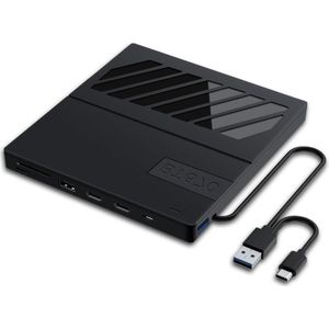 Externe CD-speler - USB 3.0 en USB-C - SD TF - Zwart