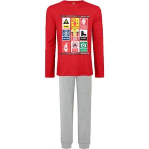 Brandweerman Sam - Pyjama - Maat 134 - Fireman Sam - rood met grijs