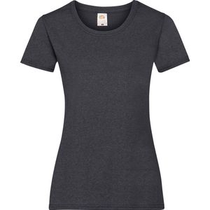 Fruit Of The Loom Dames / Vrouwen Damens-Fit Valueweight T-shirt met korte mouwen (Donker Heather)