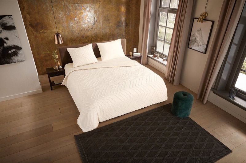 Pure - Zigzag Dekbedovertrek - Wit - Microfiber