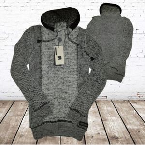 Heren trui met col zwart wit S -Violento-S-Truien en sweaters