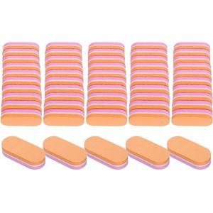20 stuks mini nagelvijlen korrelgrootte 100/180 voor acryl en natuurlijke nagels - nagelvijl set voor professioneel nagel polijsten - roze oranje schuurblokken/meta: nagelpolijstblokken.