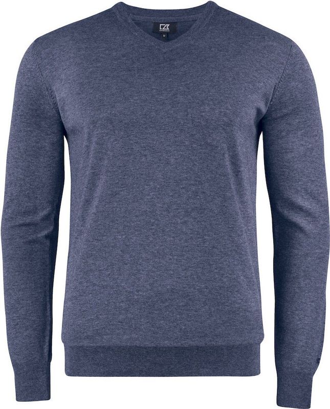 Cutter & Buck Oakville V-neck Heren 355418 - Navy Melange - 4XL
