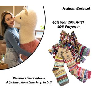 Alpaca Socks - Multicolor - Huissokken - 6 Paar - Ademend en Comfortabel