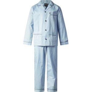 Gentlemen - klassieke heren pyjama 9451 met doorknoop - 100% katoen - blue - maat 60