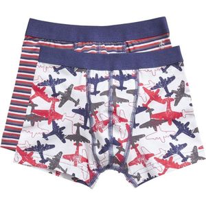 Ten Cate - Jongens - 2-Pack Boxershorts Dino Streep  - Blauw - 110/116