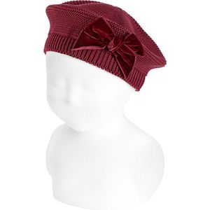 Cóndor Baret Velvet Strik | 50.104.010 | Garnet/Donkerrood | 6-12 mnd | maat XS