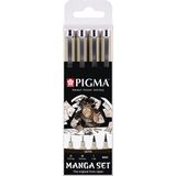 Sakura - manga set pigma micron sepia 4 stuks