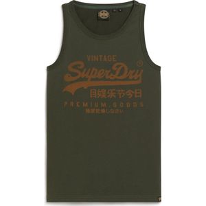 Superdry CLASSIC VL HERITAGE Heren Singlet - Groen - Maat M