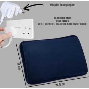 SCH® Elektrische kruik - Kruik - Kruik elektrische - Blauw- ‎ 27 cm x 19 cm x 8 cm