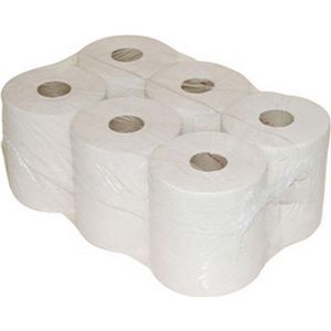 Poetsrol Tork rol - 6 rollen - 2 laags - 19cm*30cm - Papieren Torkrol - Schoonmaak papier - Hygiene papier - Handdoekrol - High kwaliteit