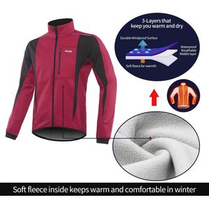 Winter Warm UP Thermische Softshell Fietsen Jas - Winddicht en Waterdicht