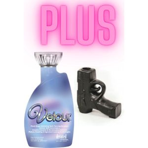 Devoted Creations Velour 400 ml PLUS Kandelaar Pistool Zwart 12 cm !