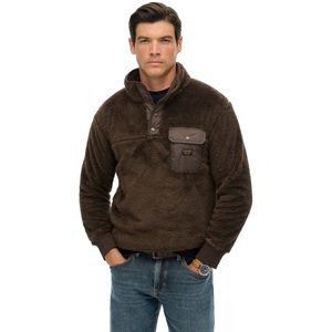 Superdry - High Pile Sweatshirt - Blauw - Met Halve Rits