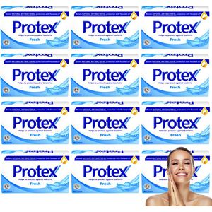Protex Handzeep Fresh - 12 Stuks - Antibacteriele Zeep - Voor Hand en Lichaam - Zeep Blok - Zeepbar - Soapbar