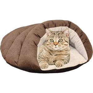 dierenmand,Slaap Zone Knuffel Cave Huisdier Bed, 22 inch, Chocolade