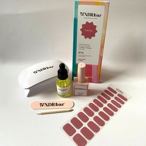 WNDRbar Gel nagelstickers Startset met 1x Dusty Pink en Accessoires - Nagelstickers voor UV gelnagels- Gel nails - Gel nail wraps - Nail wraps - Semi-cured nail wraps - Nail stickers - gellak stickers - Gel Manicures