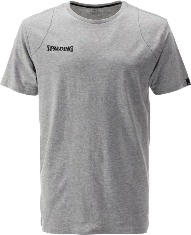 Spalding Essential T-Shirt Heren - Grijs Gemeleerd