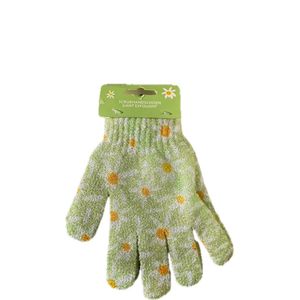 Scrubhandschoenen - Douche - Groen - 1 stuk - Scrubben - Bodyscrub