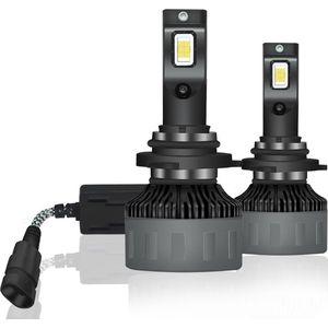 TLVX HIR2 9012 Premium High Power LED lampen 31.200 Lumen 6000k Helder Wit licht (set 2 stuks) CANBUS EMC adapter, Extra Fel Wit licht, CSP LED CHIP 100 Watt Auto, Dimlicht - Grootlicht - Koplampen - Autolamp - Autolampen - 12V - APK Lichtbeeld