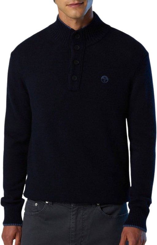 North Sails Knit Half Buttons Sweater Heren - Maat S