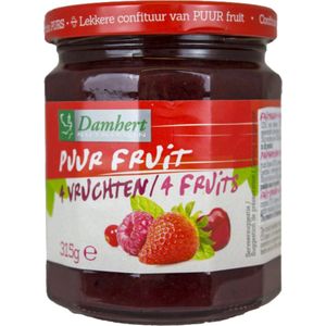 Damhert Confituur Puur Fruit 4 Vruchten 315 gr