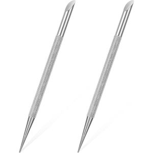 Allecto Plus - Professionele Nagelriemduwer Set van 2 Roestvrij Staal - Nagelriemverwijderaar en Manicure Pedicure Tool