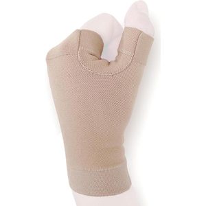Elastische hand- en polsbandage voor verstuikingen - duimbandage - gewrichtspijn - compressie - carpaal tunnelbandage - heren en dames - beige 1