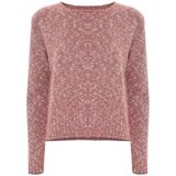 Kocca - Gestreepte Ronde Hals Trui - Bruin - Dames - Oversized