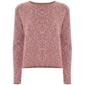 Kocca - Gestreepte Ronde Hals Trui - Bruin - Dames - Oversized