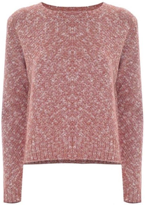 Kocca - Gestreepte Ronde Hals Trui - Bruin - Dames - Oversized