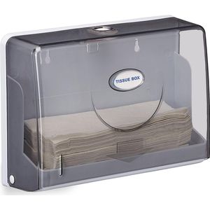 Relaxdays handdoekdispenser - dispenser papieren handdoeken h2 - papier dispenser - z-vouw