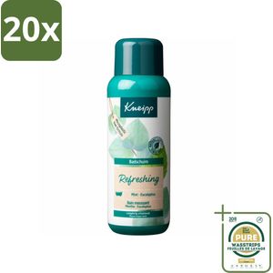 20 x Kneipp - Badschuim - Mint Eucalyptus - Verfrissend - 400 ml - Grootverpakking - Badschuim Mint Eucalyptus - Verfrissend Bad - Eucalyptus En Mint - Aromatisch Bad - Ontspannend Bad