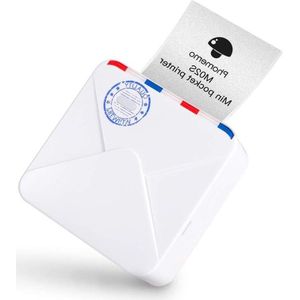 Phomemo M02S mini Bluetooth printer - draadloze thermische printer voor kinderen - doe-het-zelf studio en notities - compatibel met smartphones - wit mini printer