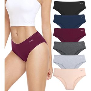 Damesonderbroek set van 6 - Katoenen slips, ademend en comfortabel, ideale hipsters voor dagelijks gebruik