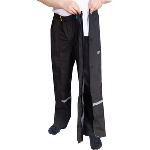 Zwarte regenbroek met volledige rits van Hello Rain 4XL