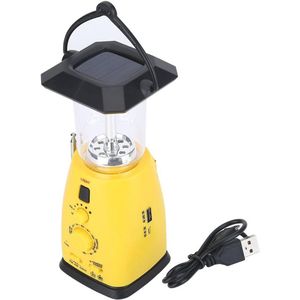 Zwangelradio op zonne-energie met telefoonoplaadfunctie en led-zaklamp - waterdichte draagbare AM/FM radio voor noodgevallen